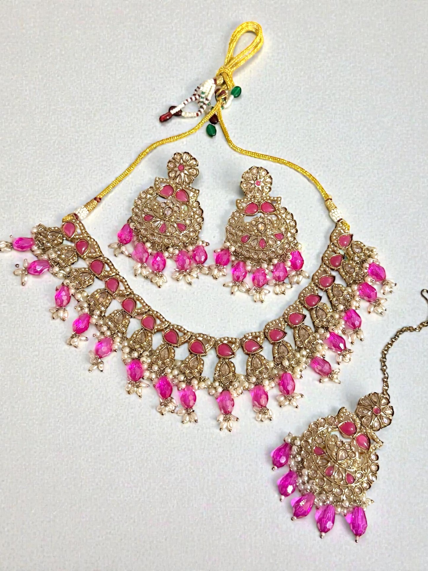 Tamara تمارا Polki Set in Magenta