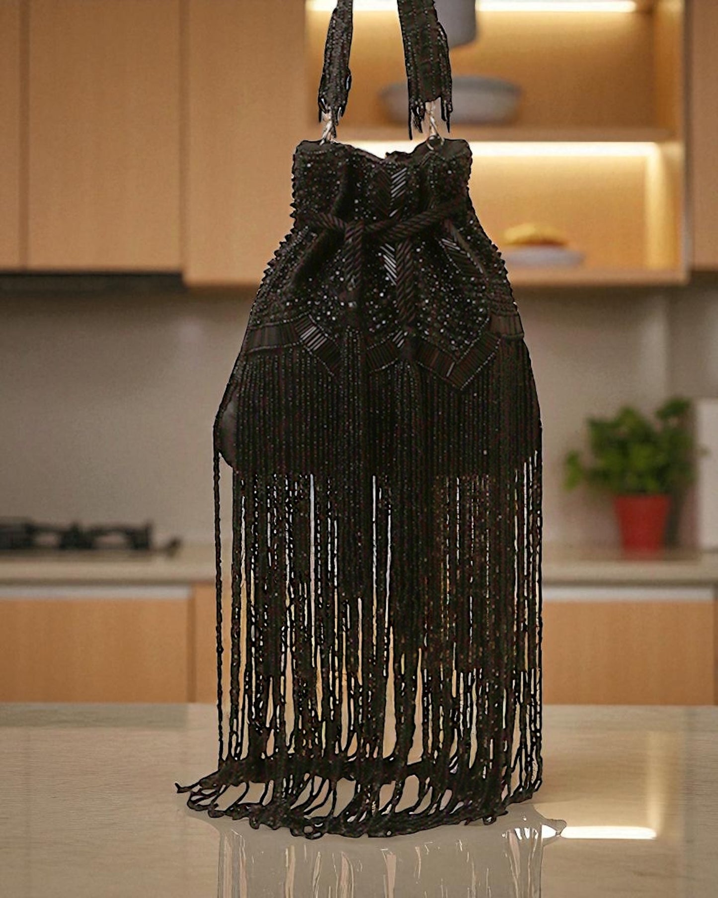 Chandani चाँदनी Jet Black Bag
