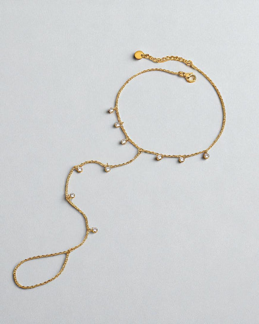 Amalia अमालिया 18K Gold Plated Anklet with Toe Ring