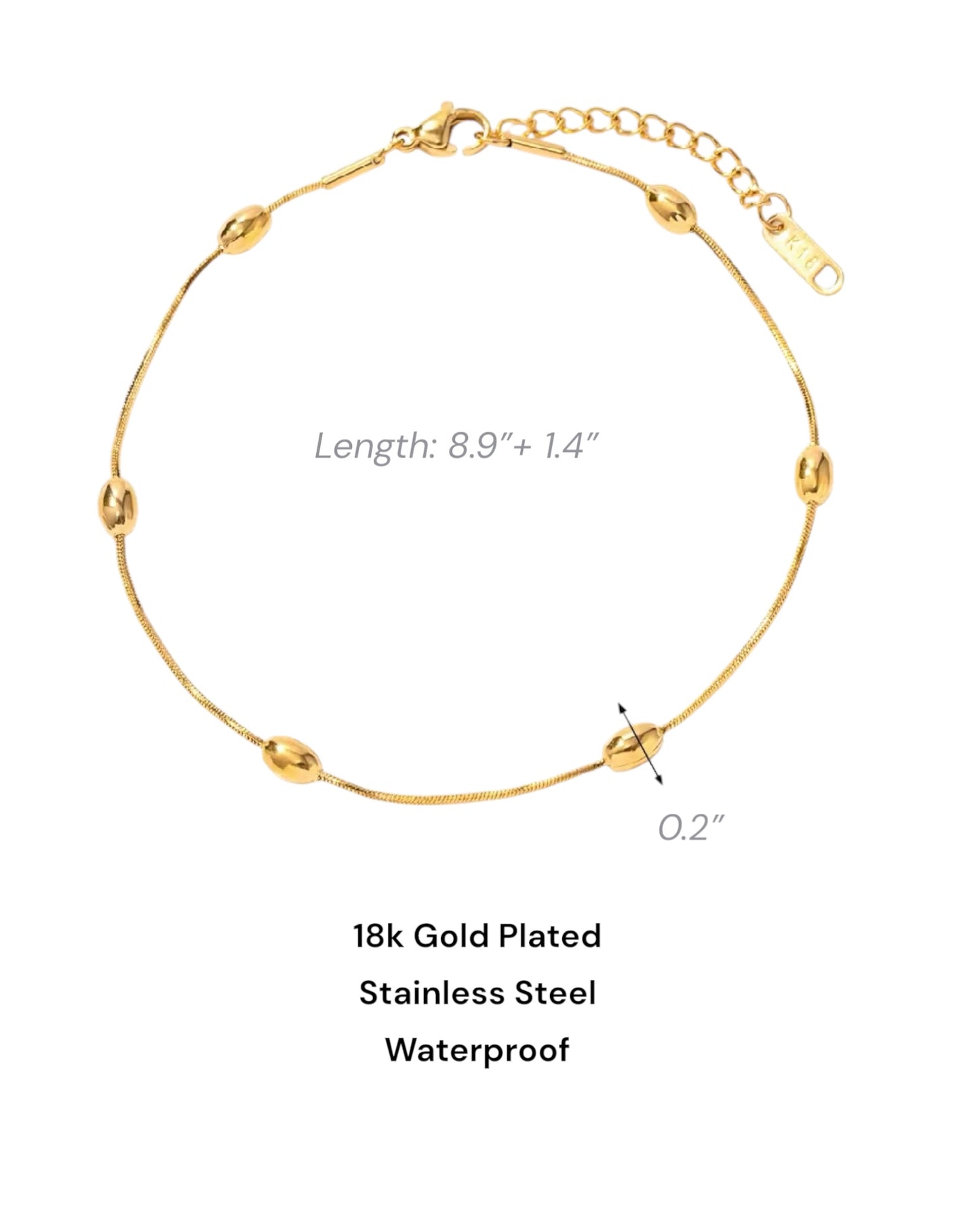 Mavra मावरा 18K Gold Plated Anklet