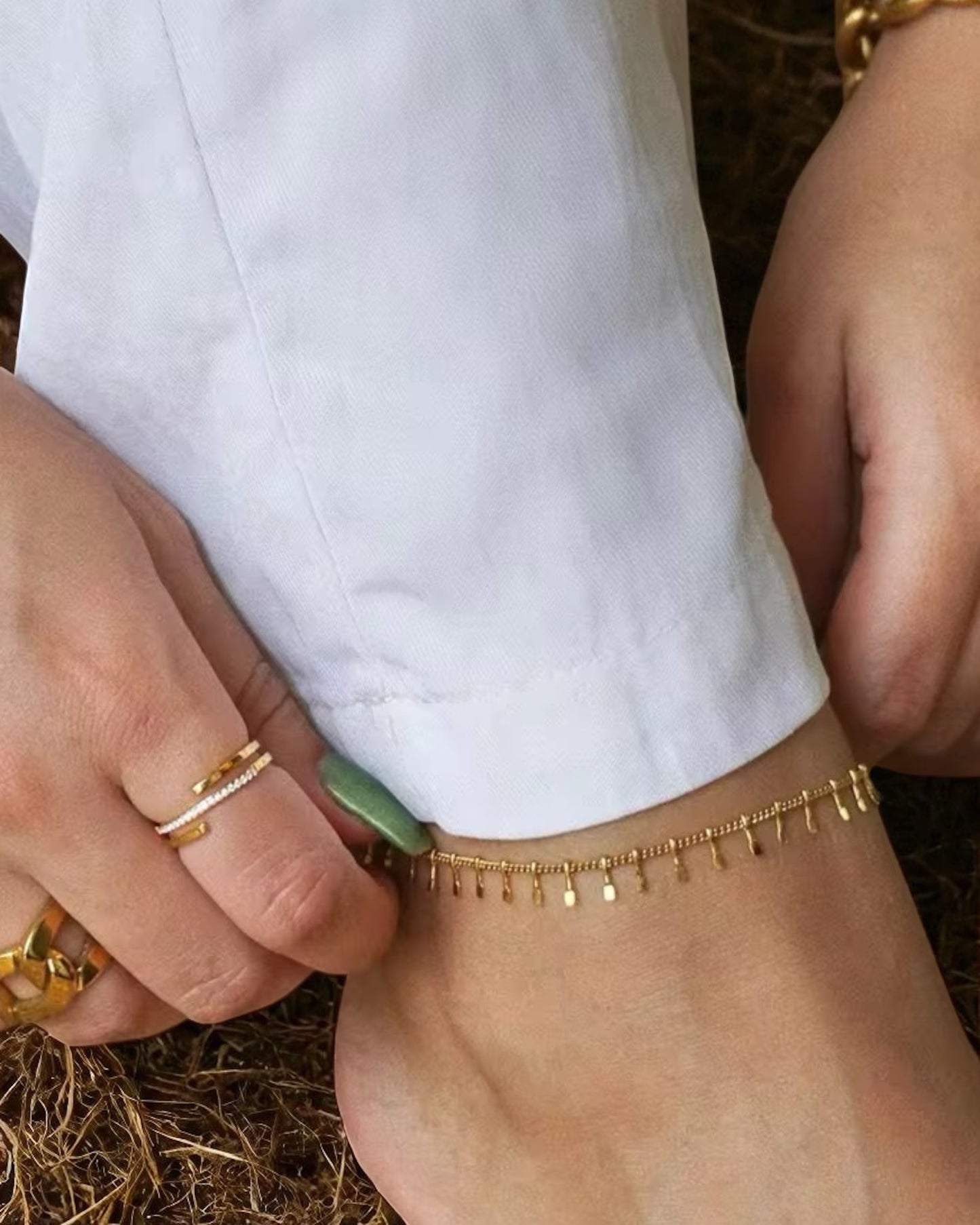 Janhvi जाह्नवी 18K Gold Plated Anklet