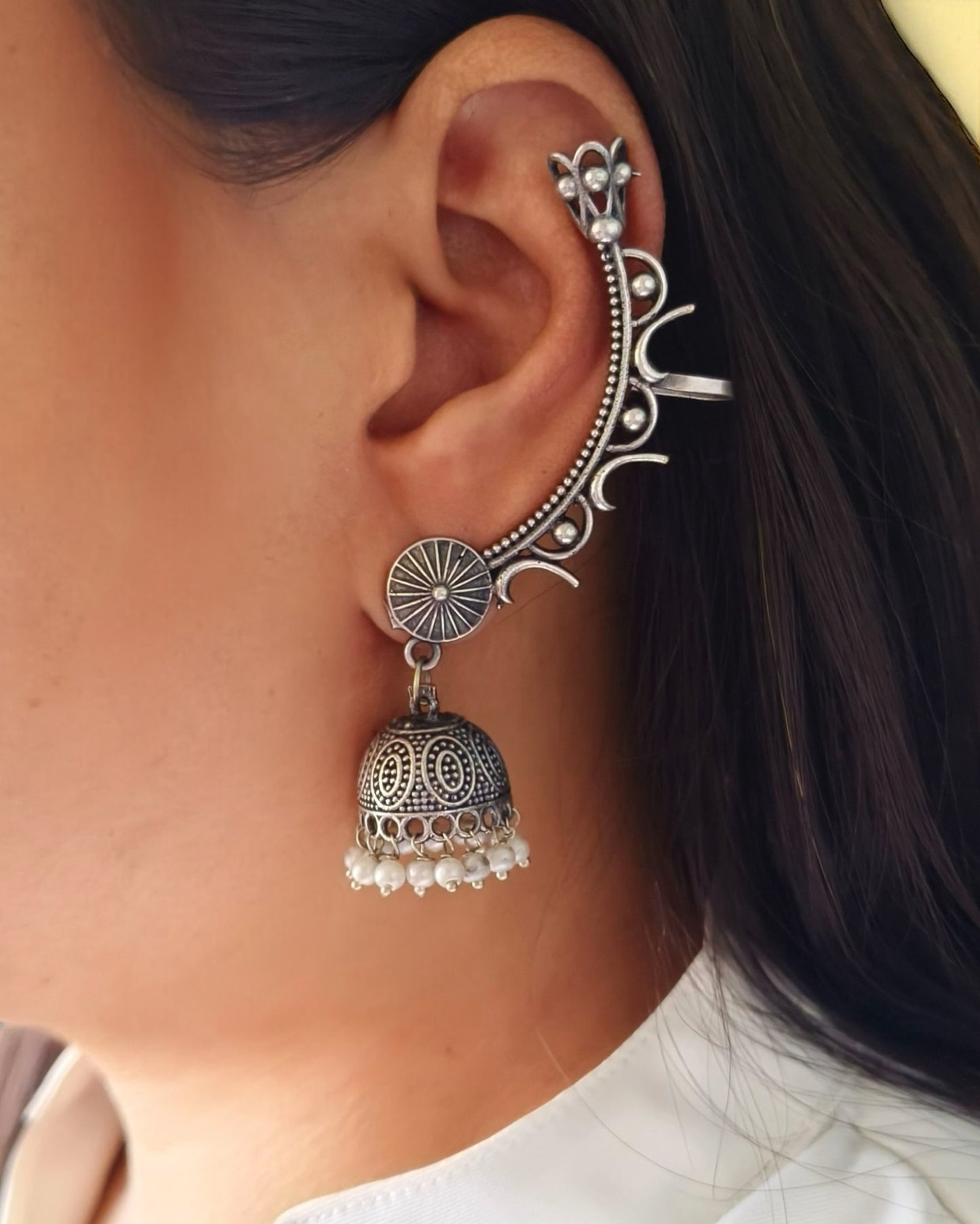Ira ईरा Silver Plated Earring Cuffs
