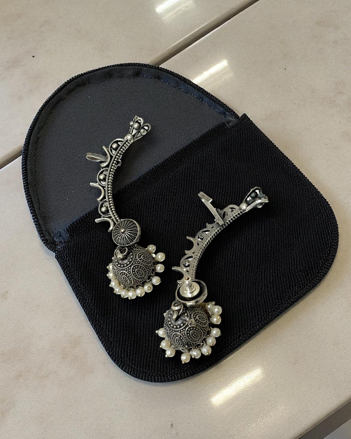 Ira ईरा Silver Plated Earring Cuffs