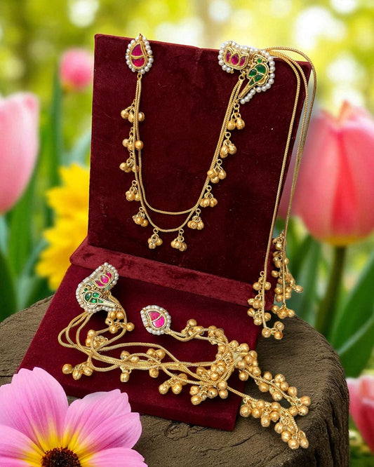 Sahiba सहीबा Viral Kashmiri Earrings with Gungroo and Saharay