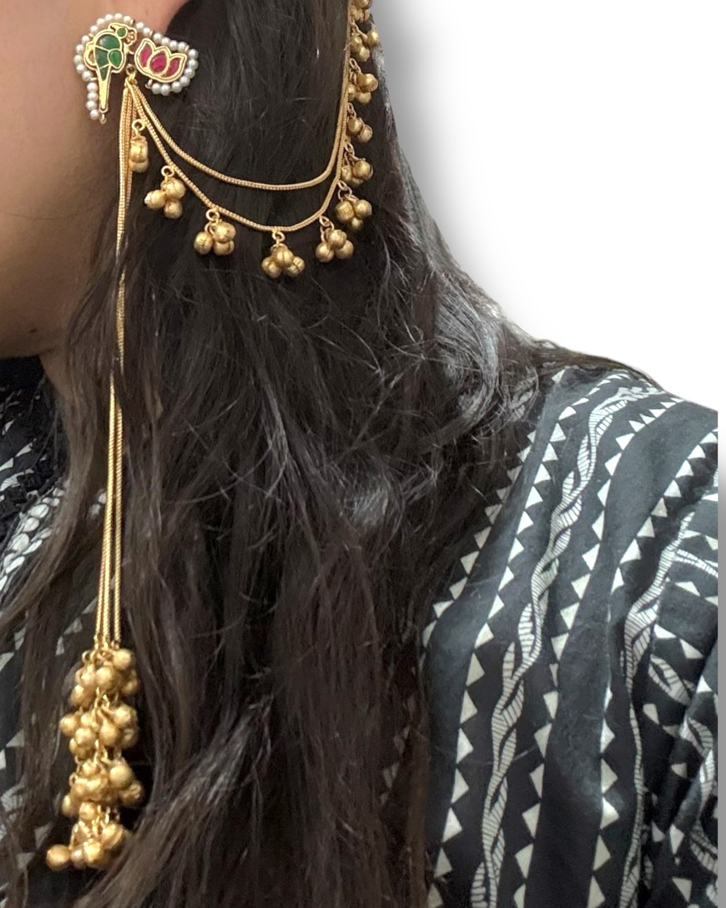 Sahiba सहीबा Viral Kashmiri Earrings with Gungroo and Saharay