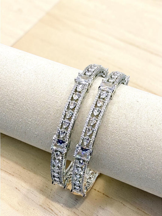 Sabrine صابرين American Diamond Kaday in Silver
