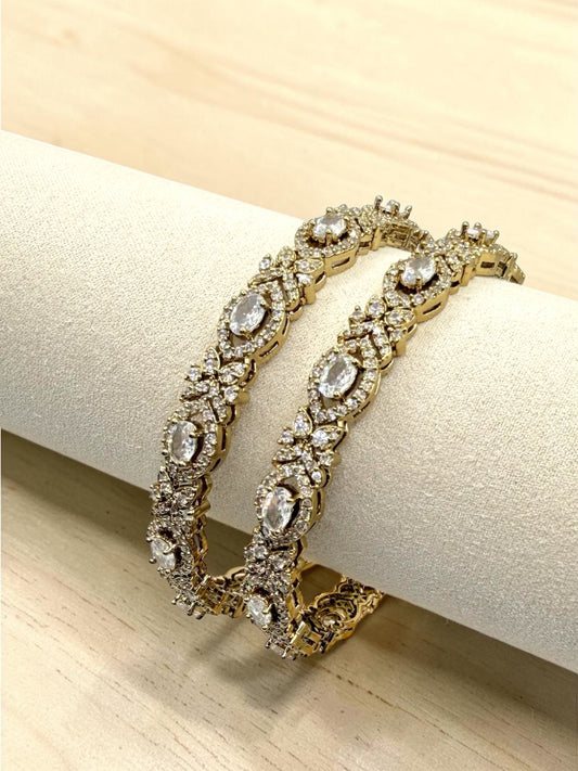 Shaima شيماء American Diamond Kaday in Gold