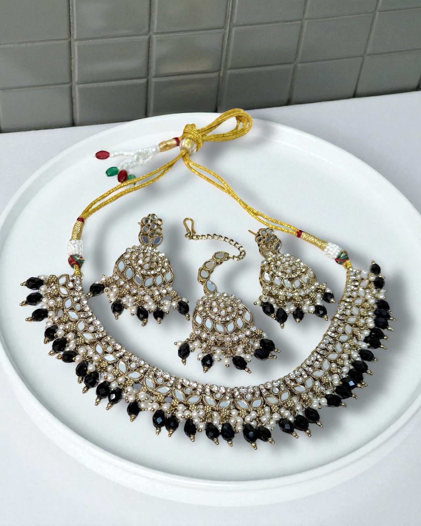 Firdaus فردوس Mirror Set in Black