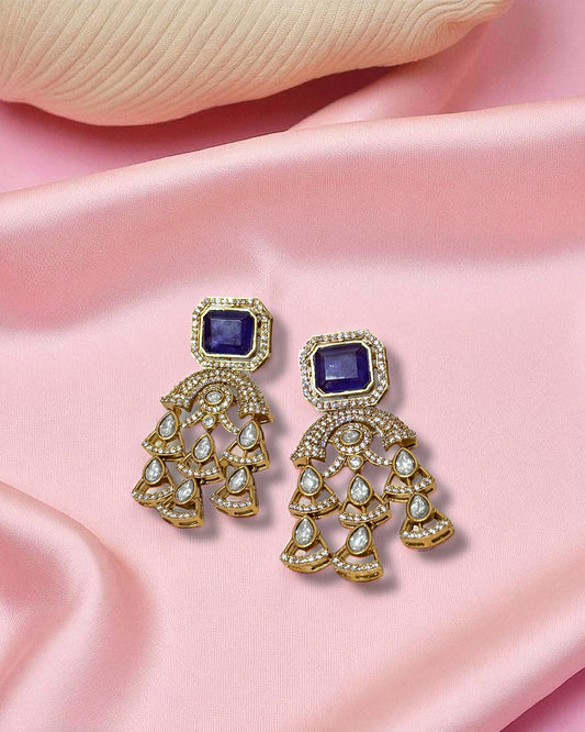 Faiza فائزة Gold Plated Tyaani Kundan Choker Set with Doublet Stone in Purple