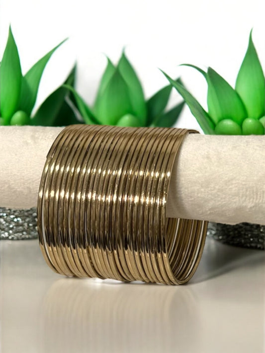 Metal Bangles in Antique Gold