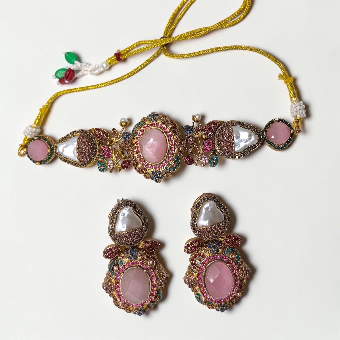 Alara Turkish Choker Set in Pink