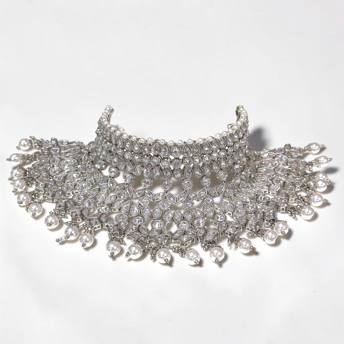 Eiman إيمان Polki Bridal Set in Silver