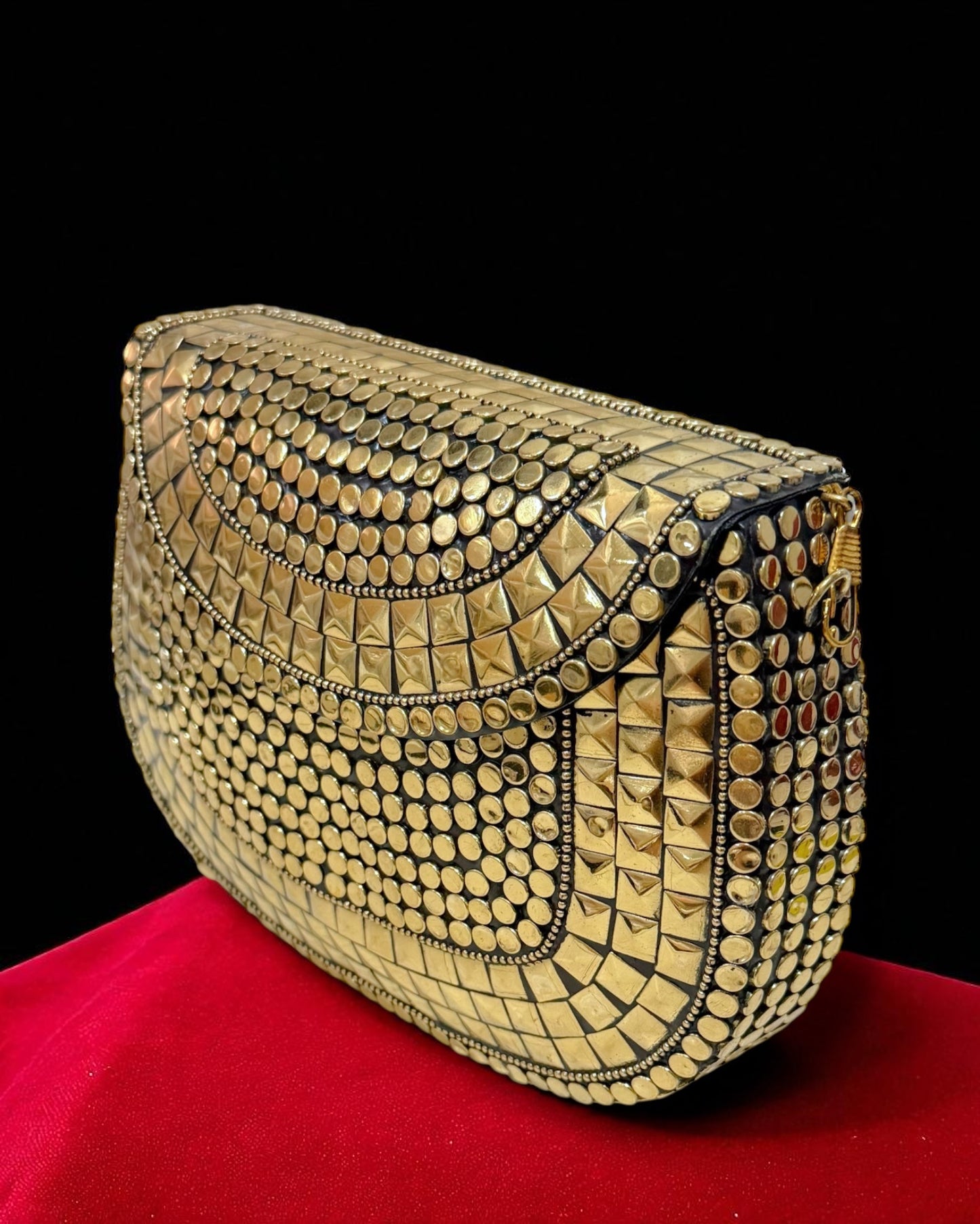 Ayman أيمن Gold Brass Clutch