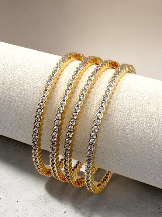 Zahia زاهية American Diamond Kaday in Gold