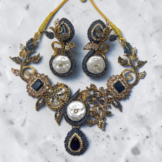 Beril Turkish Set in Blue