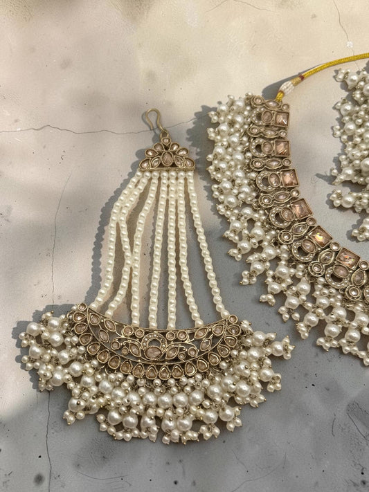 Kanishtha कनिष्ठा Polki Bridal Set in White Gold