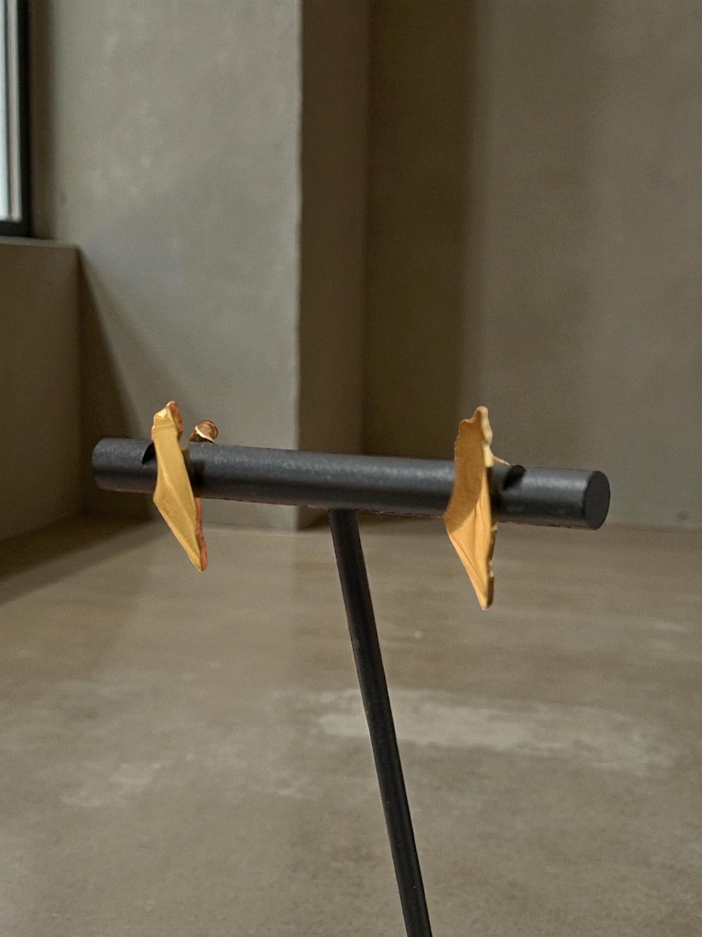 Palestine Map 18K Gold Plated Studs in Gold - Stainless Steel - Palestine Collection