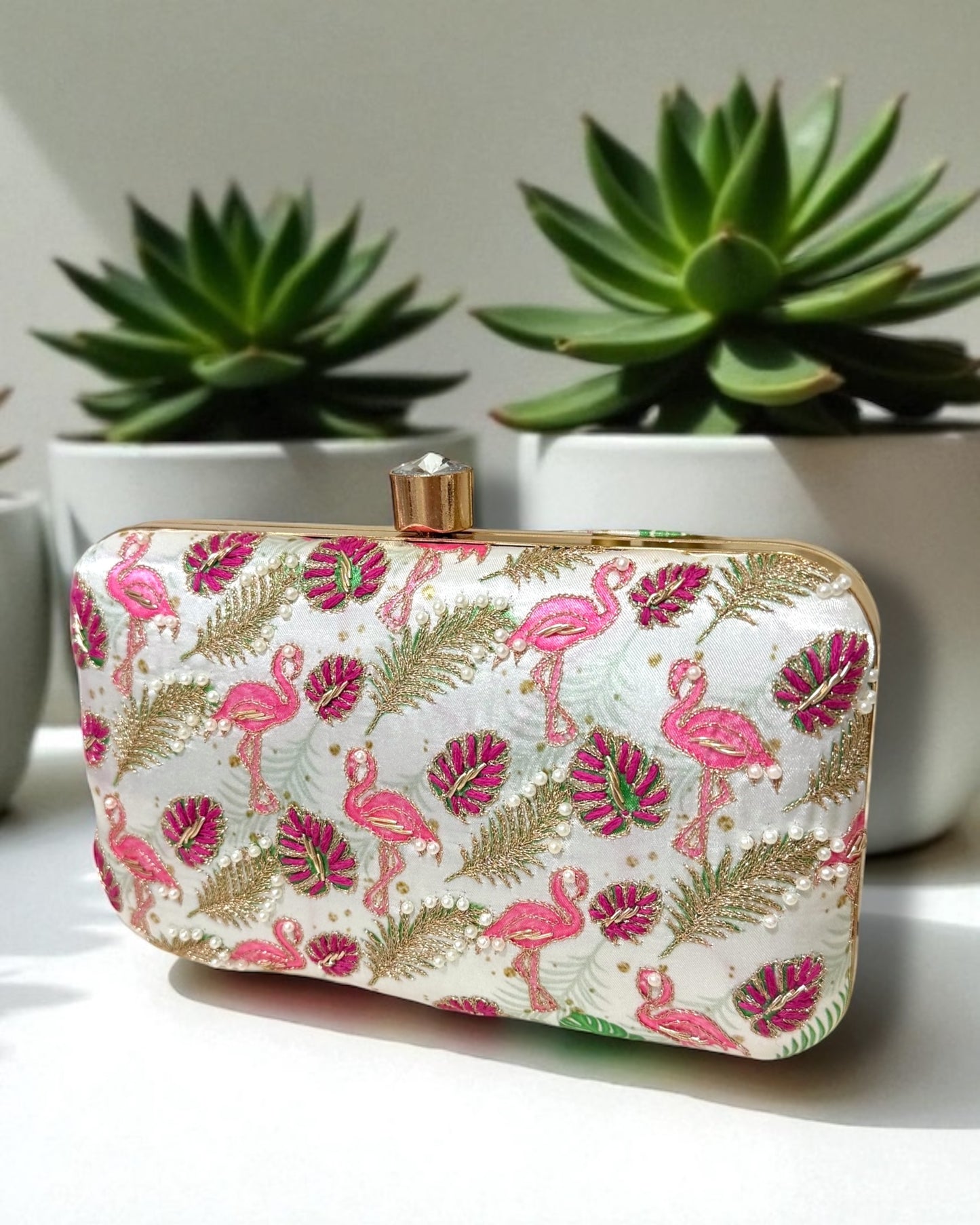 Sasha साशा Flamingo Clutch