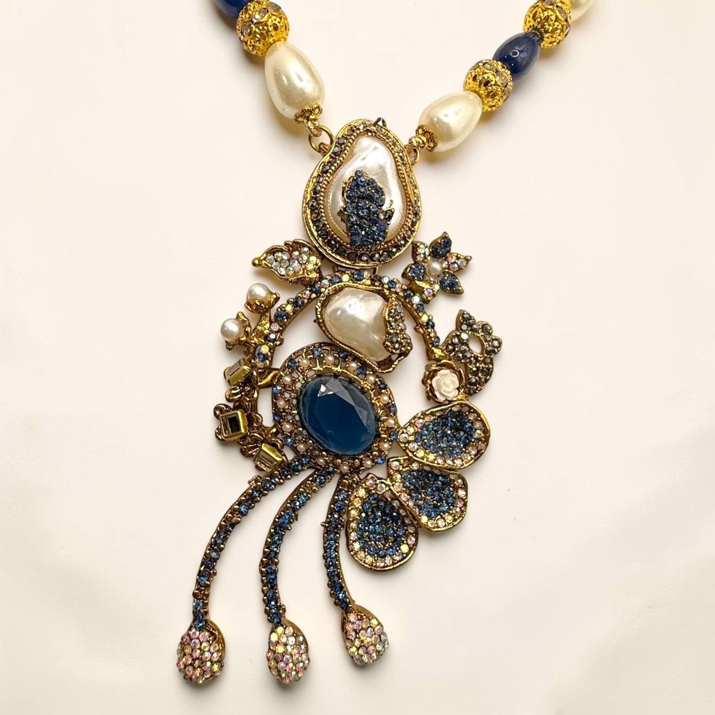 Kübra Turkish Mala Set in Blue