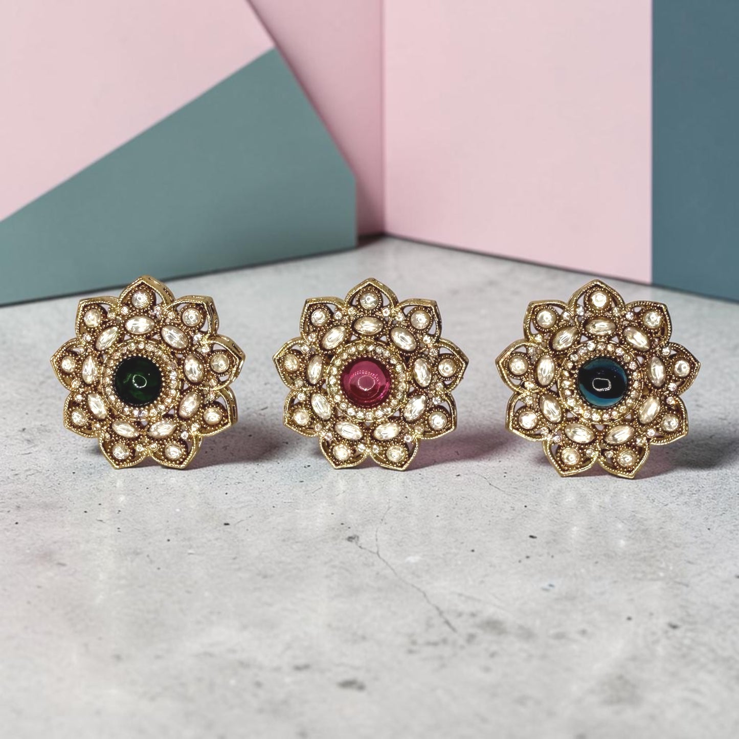 Ishraq إشراق Kundan Rings