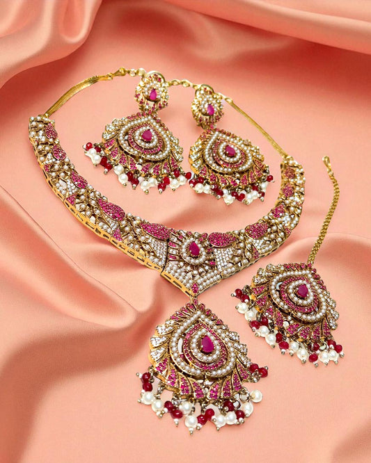 Aisha عائشة Bridal Set in Ruby