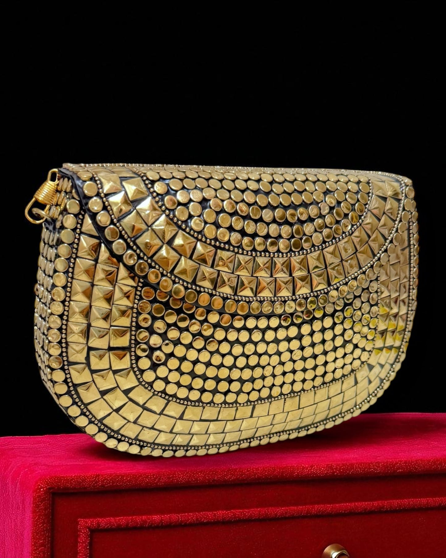 Ayman أيمن Gold Brass Clutch