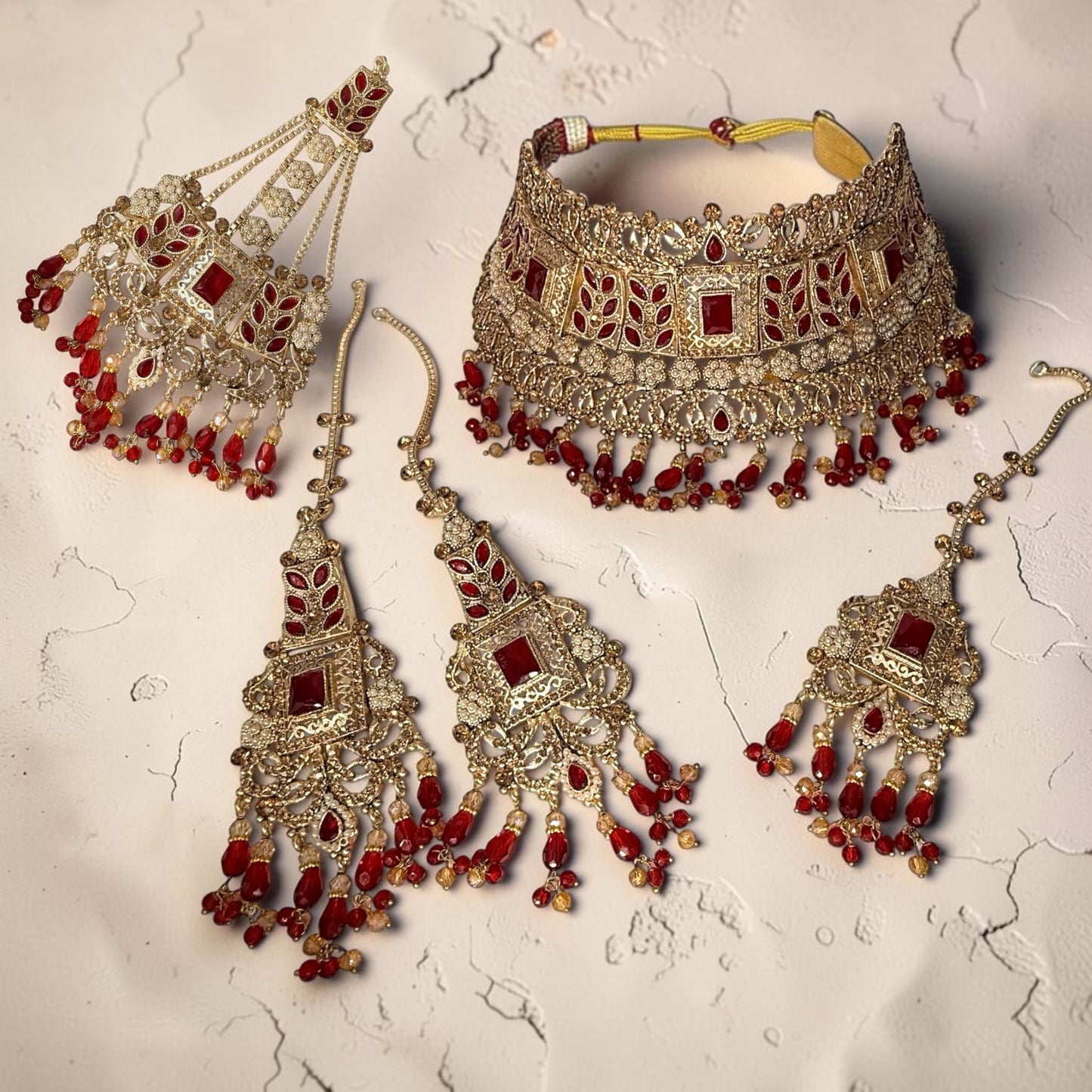 Rahma رحمة Bridal Set in Red