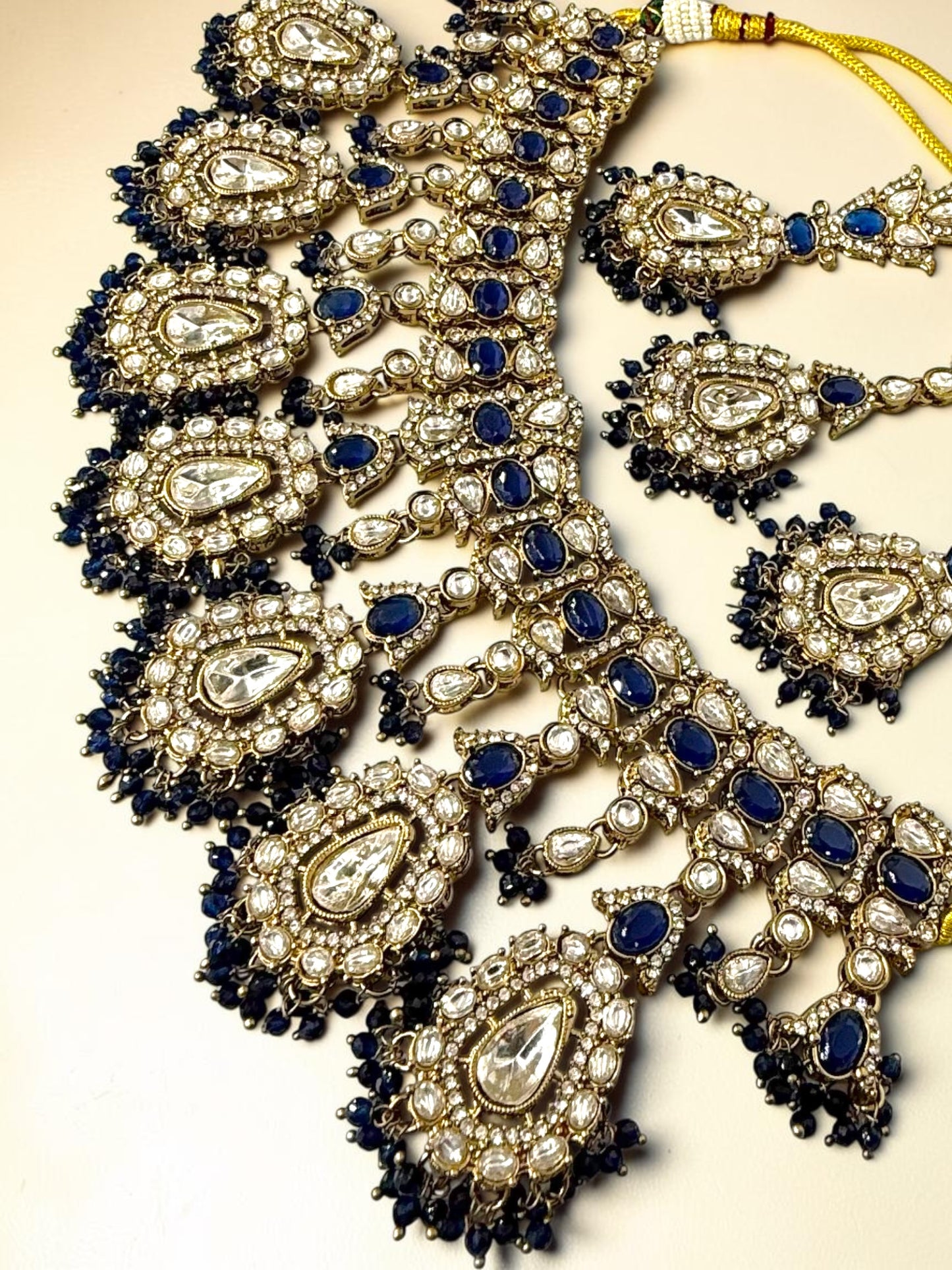 Sharanya शरण्या Kundan Bridal Set in Blue