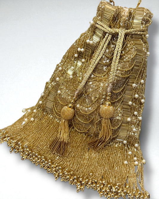Lubna لبنى Vintage Bag in Gold