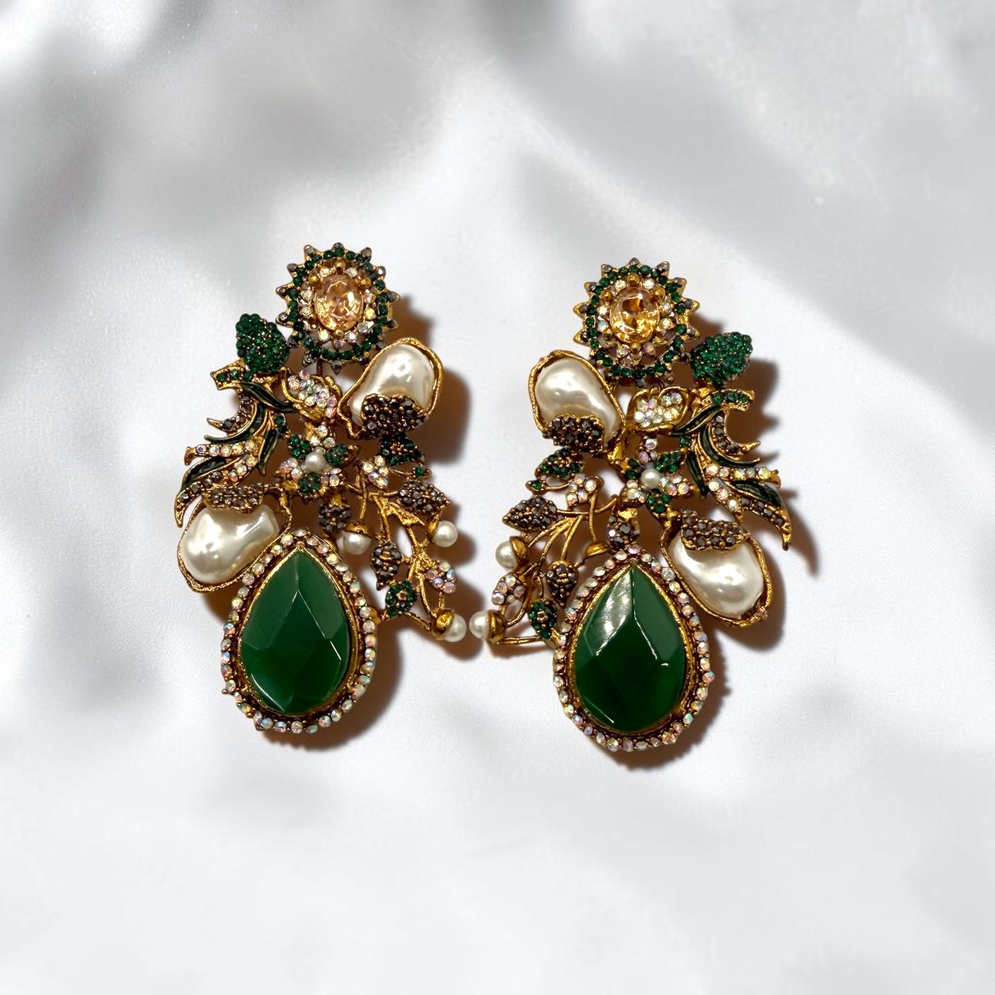 Yaren Turkish Earrings in Green