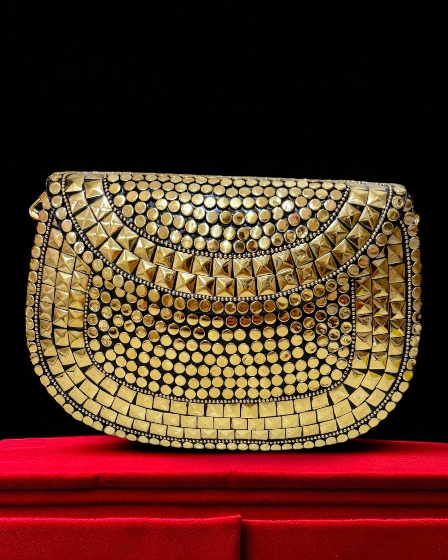 Ayman أيمن Gold Brass Clutch