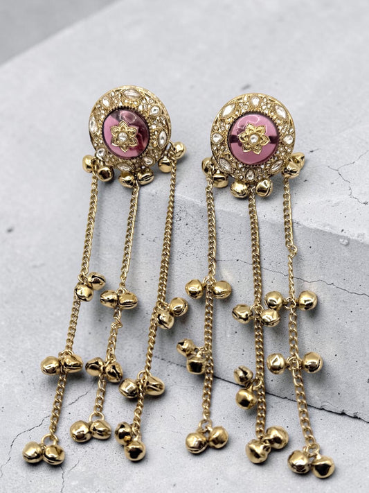 Pallavi पल्लवी Kashmiri Earrings in Purple