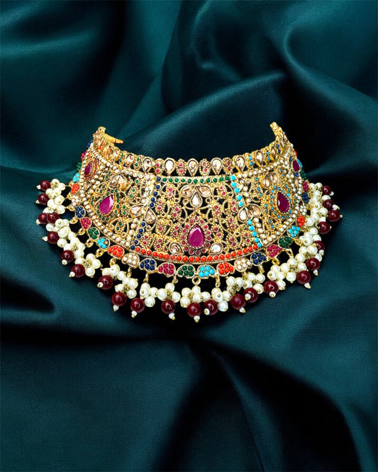 Laal Rani لال رانی  Bridal Set in Multicolor