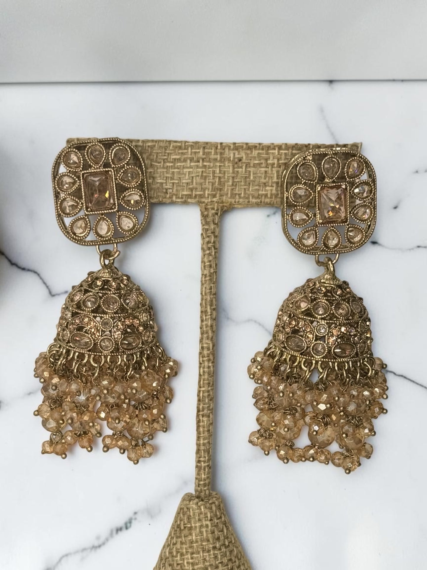 Kanishtha कनिष्ठा Polki Bridal Set in Honey Gold
