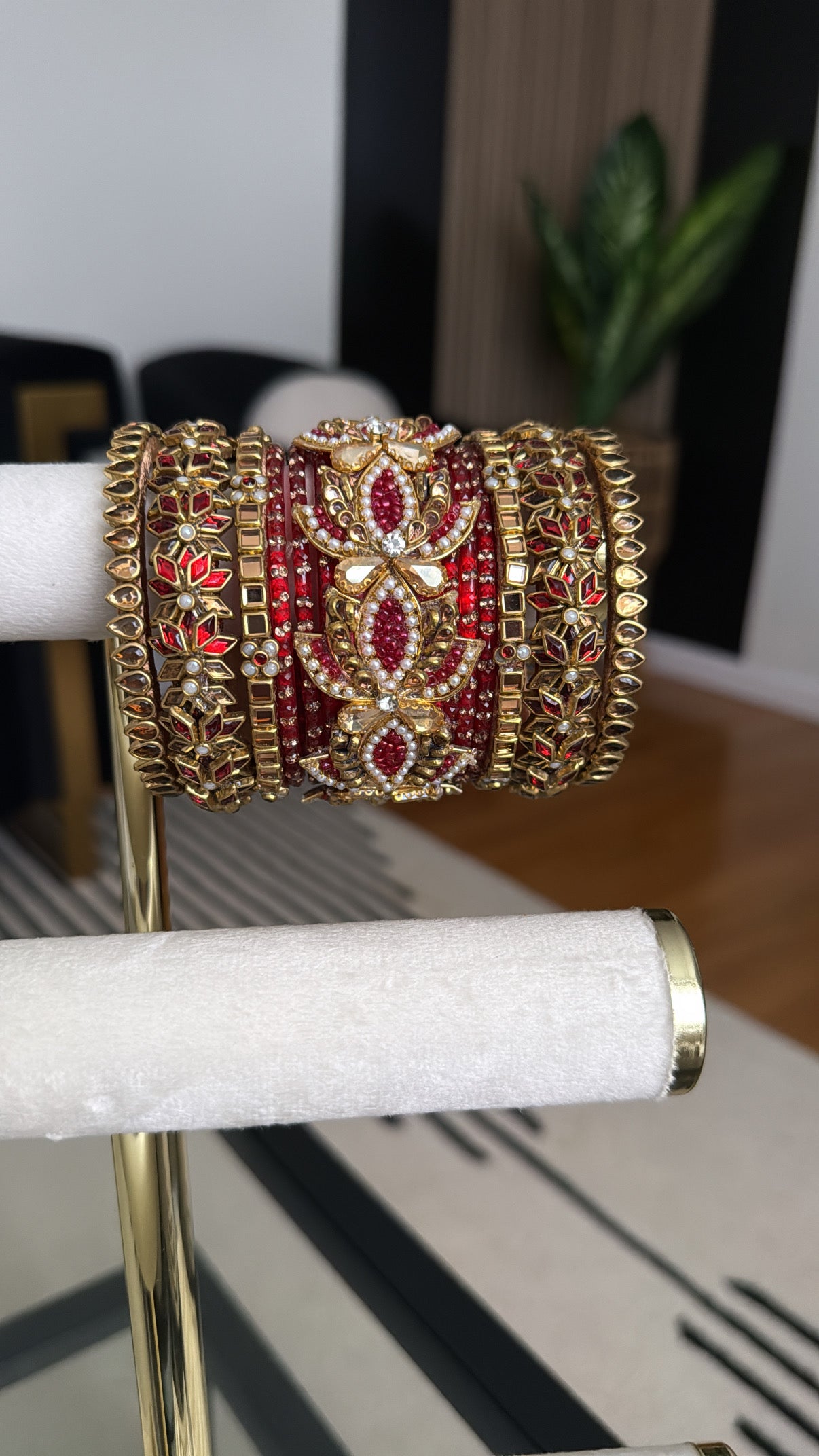 Radhika राधिका Bridal Handmade Glass Bangles in Red