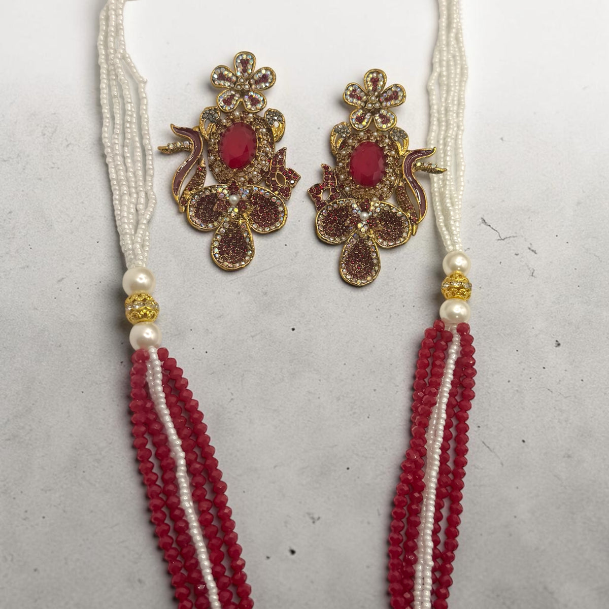 Pakize Turkish Mala Set in Red