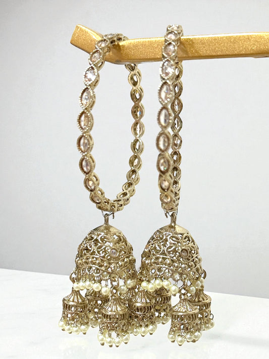 Nisa نِساء Kada Pair in Antique Gold