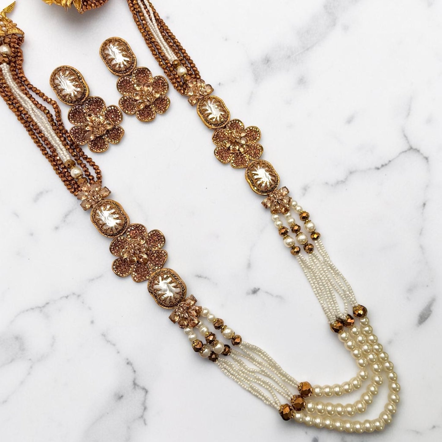 Bedriye Turkish Mala Set in Gold