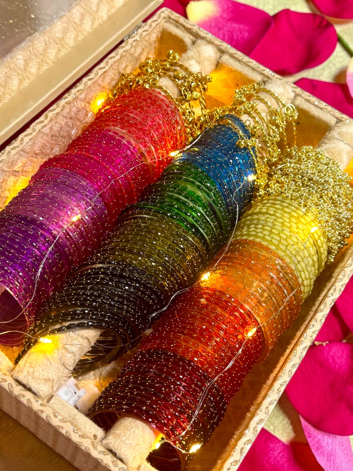 Haniya هانية Kashmiri Glass Bangle Box in 2.4, 2.6, 2.8, and 2.10