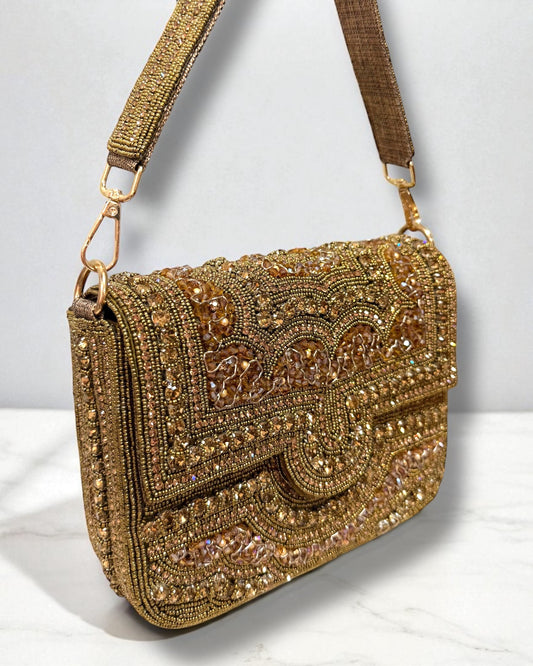 Faryal فَريال Vintage Bag in Antique Gold