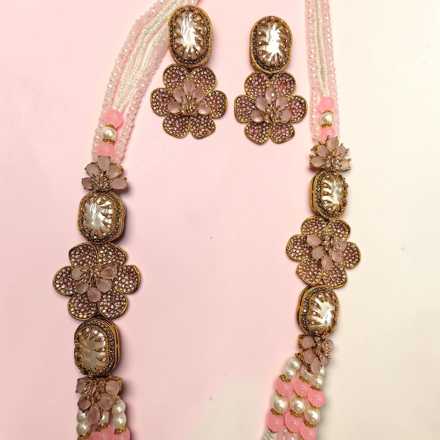 Bedriye Turkish Mala Set in Pink