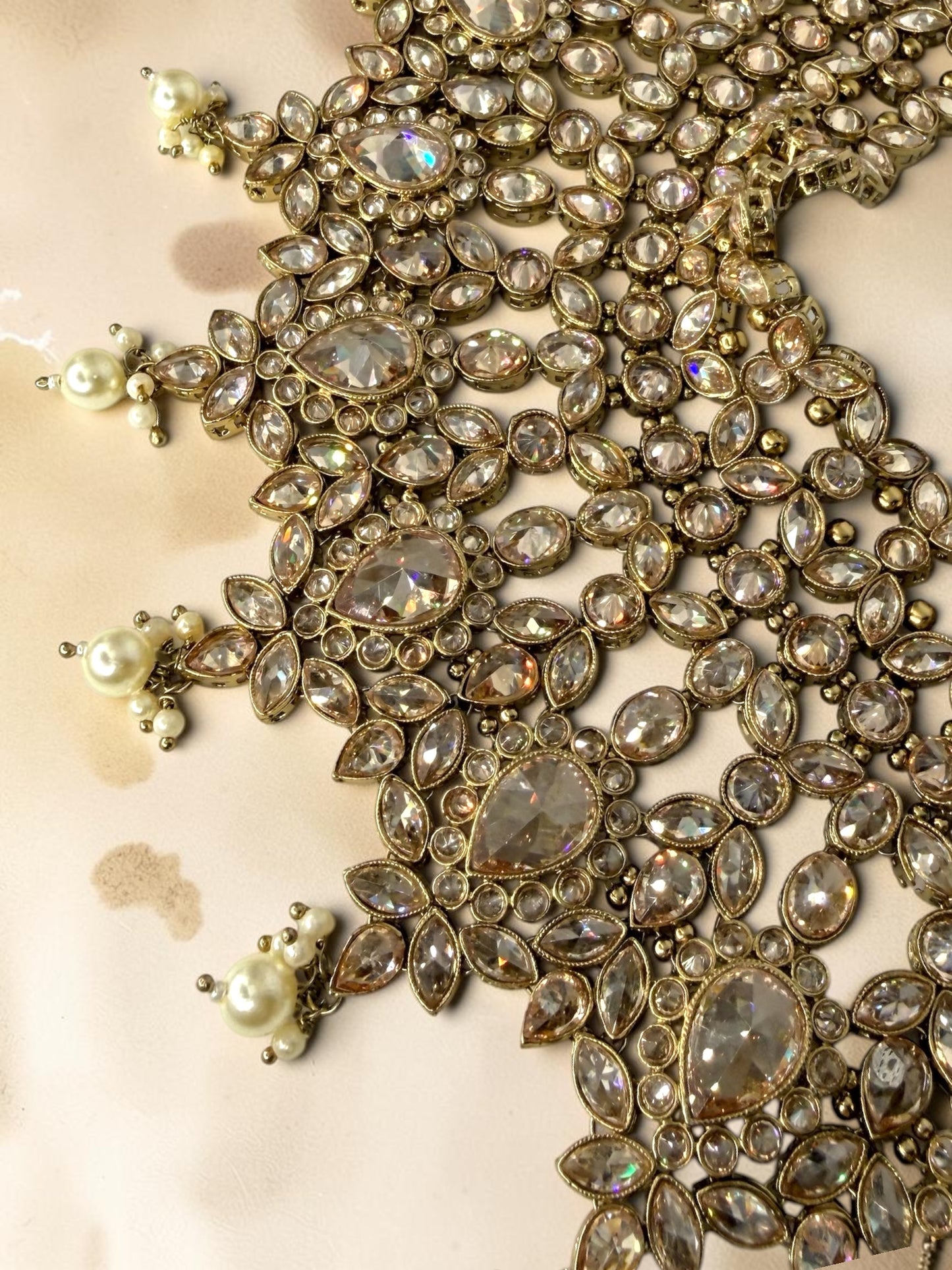 Eiliya إيليا Premium Diamond Polki Bridal Set in Gold