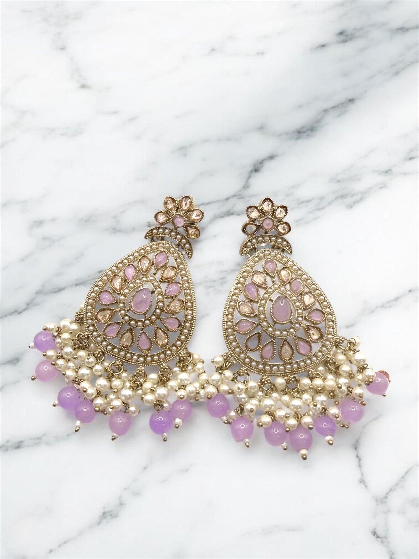 Deepa दीपा Earrings in Lavender