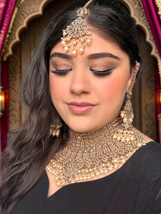 Sabreen صابرين Polki Bridal Set in Gold