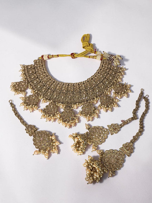 Sadeema سديمة Polki Bridal Set in Gold