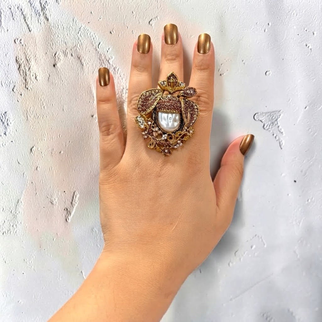 Zeliha Turkish Ring in Bronze