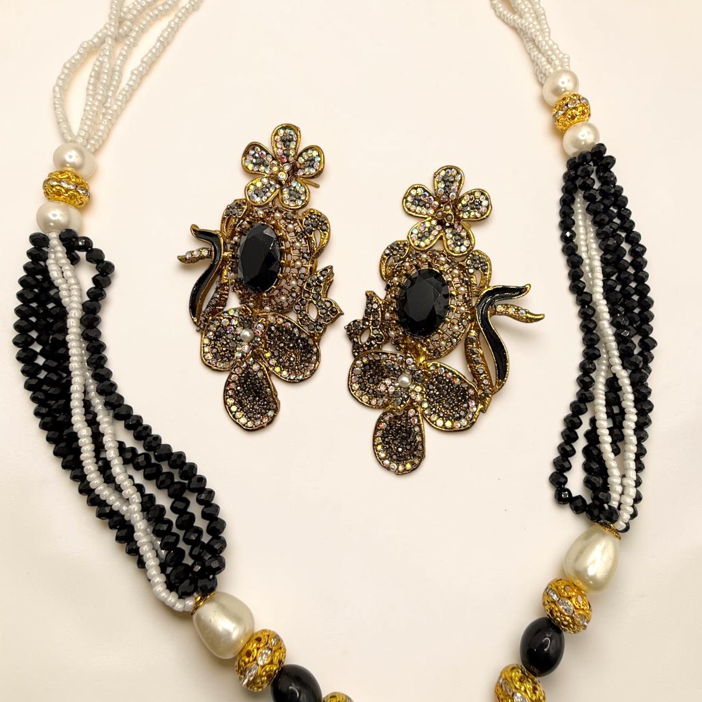 Pakize Turkish Mala Set in Black
