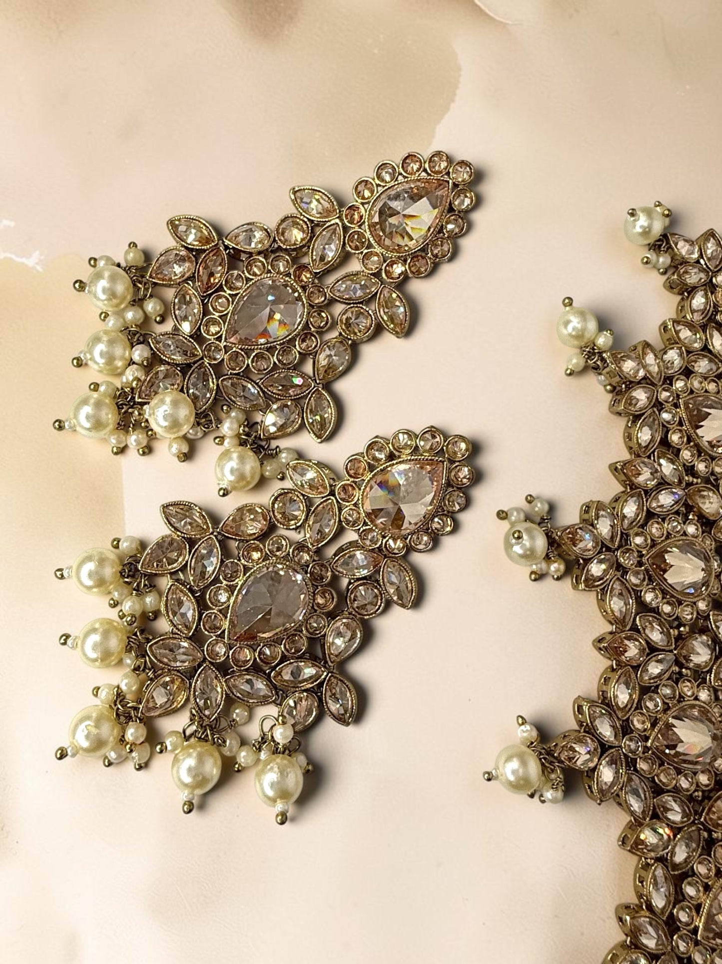 Eiliya إيليا Premium Diamond Polki Bridal Set in Gold