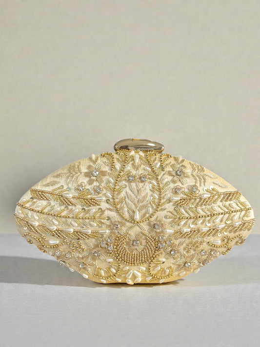 Suhaila سهيلة Handmade Clutch in Gold