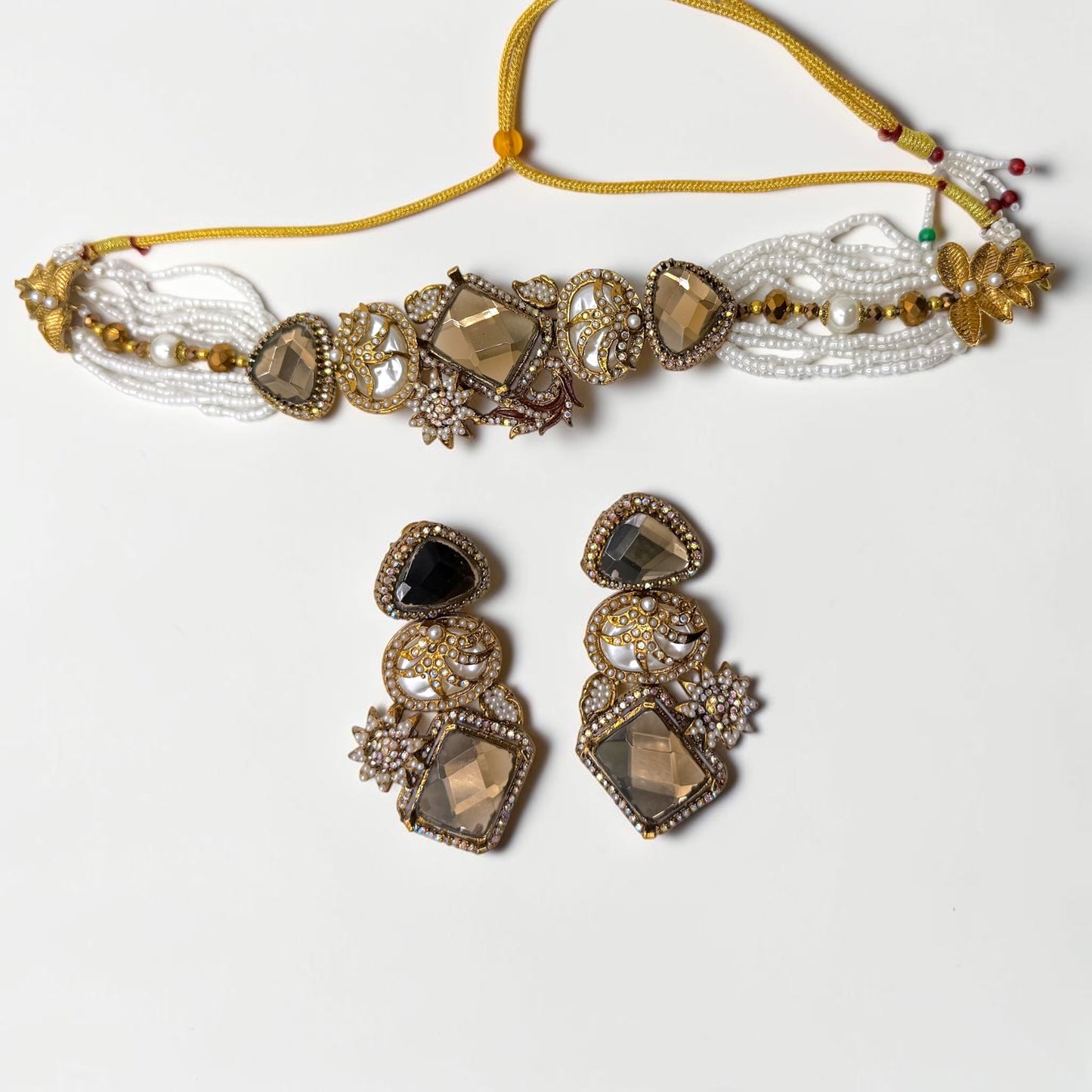 Damla Turkish Choker Set in Gold